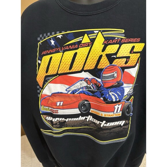 Gildan 2011 Pennsylvania Dirt Kart Series 2 Sided Sweatshirt Men’s Size XL - Picture 4 of 15